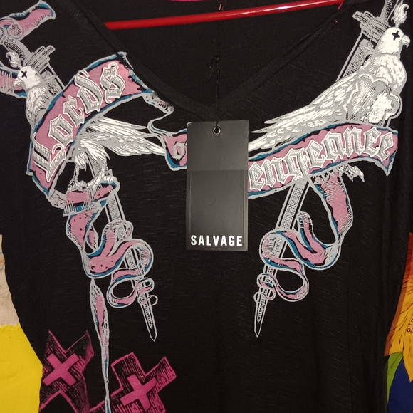 NWT SALVAGE LONG SLEEVED HOODIE - Picture 2 of 5